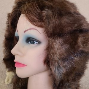 Real Fur Lined Womens Bonnet